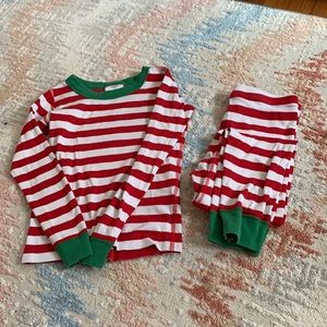 Hanna Andersson red/white PJ’s size 120cm (6/7). Great condition.